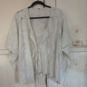 Free People Cream Cape Jacket